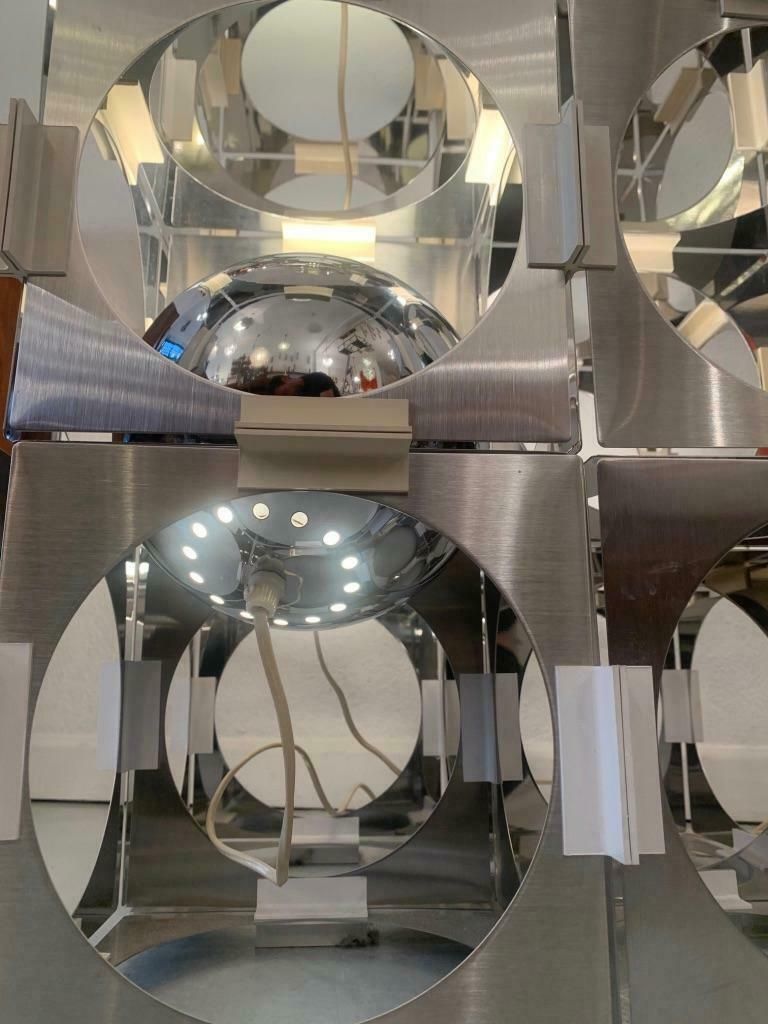 photo buy Rare Stainless Steel Skyscraper Modular Floor Lamp By Reggiani, Italy, Ca. 1970s