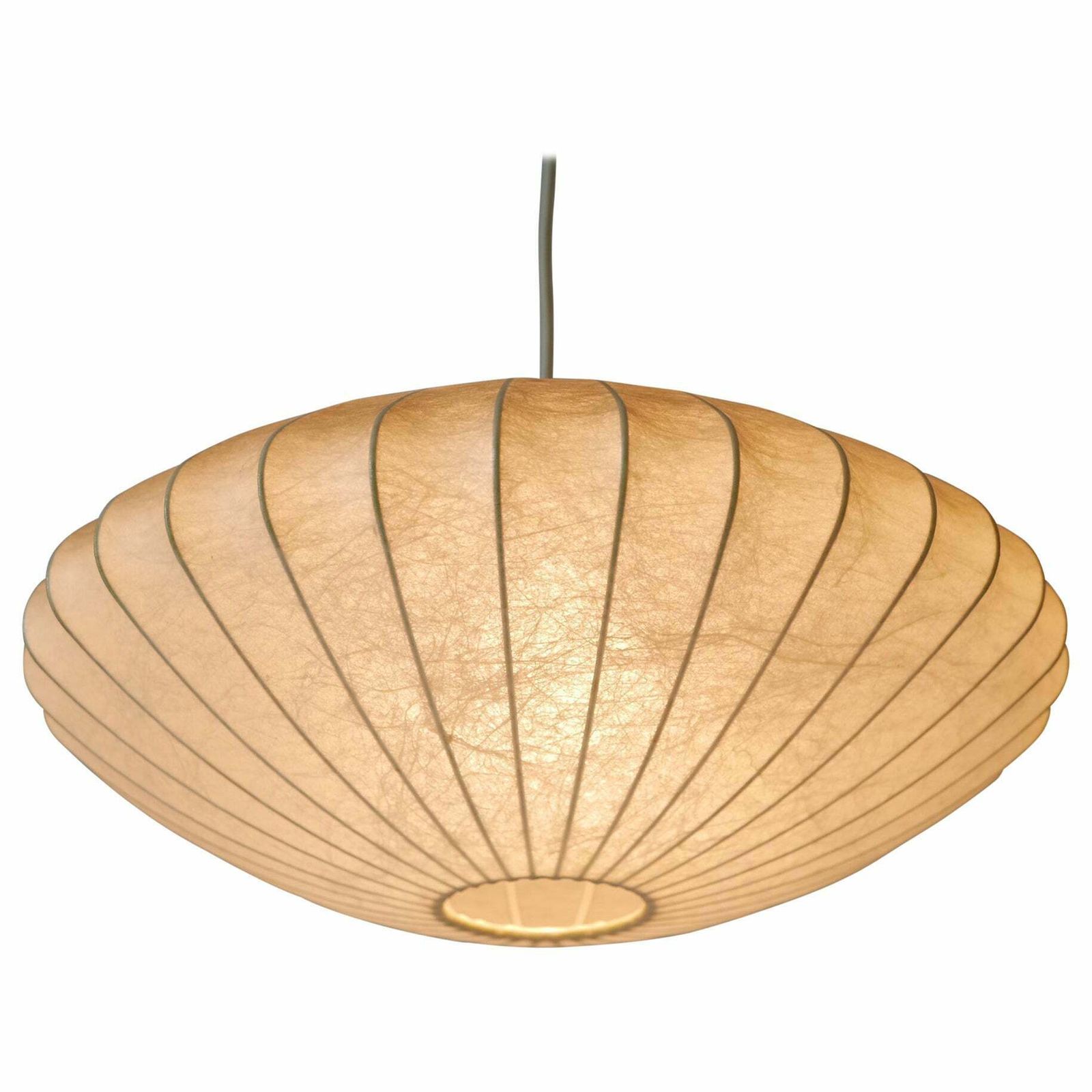 Rare Mid Century Modern Cocoon Pendant Lamp Or Hanging Light By Goldkant 1960s