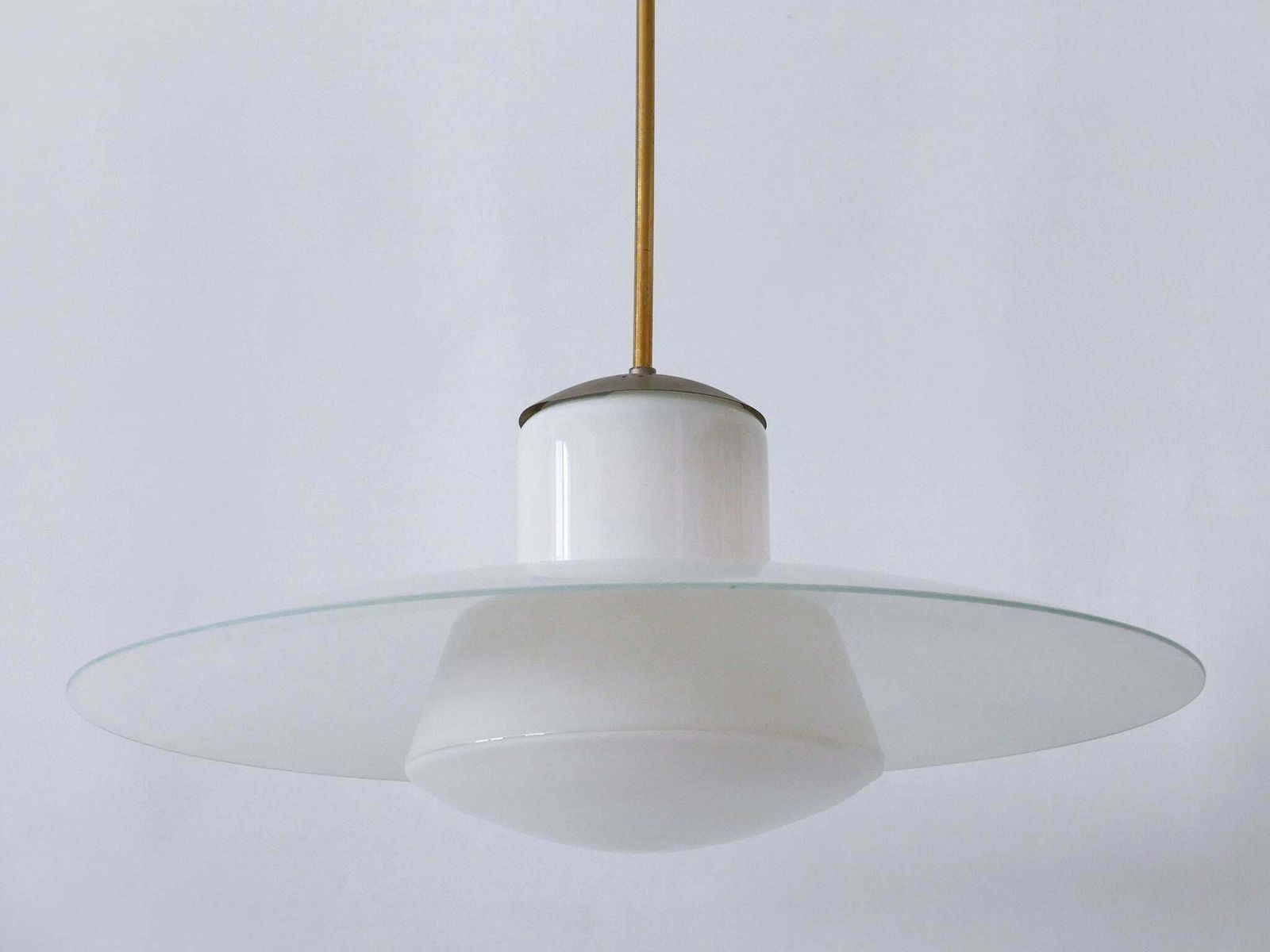 Rare Mid Century Modern Pendant Lamp By Wolfgang Tümpel For Doria Germany 1950s photo vintage