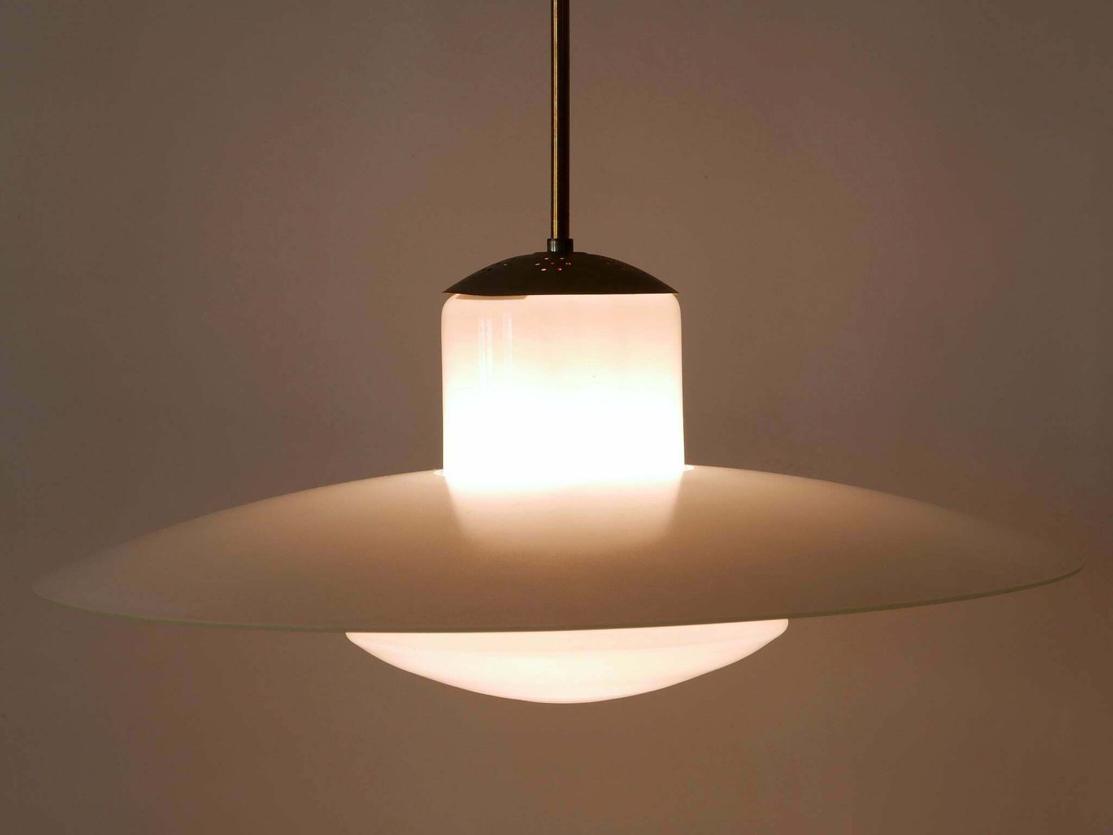 photo buy Rare Mid Century Modern Pendant Lamp By Wolfgang Tümpel For Doria Germany 1950s
