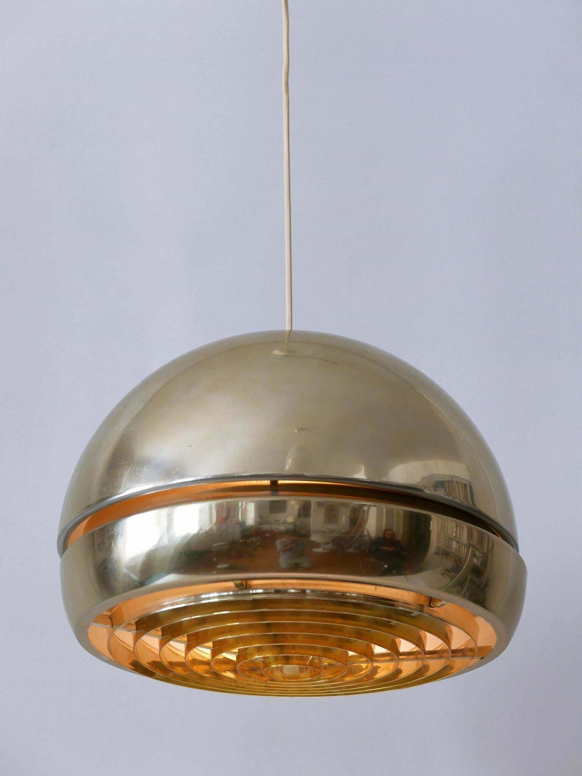 photo furniture Amazing Mid Century Modern Aluminium Pendant Lamp Or Hanging Light Sweden 1960s