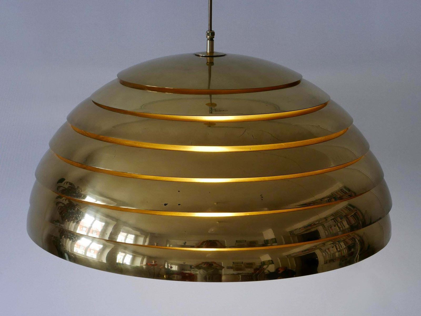 Large Mid Century Modern Pendant Lamp By Vereinigte Werkstätten Germany 1960s