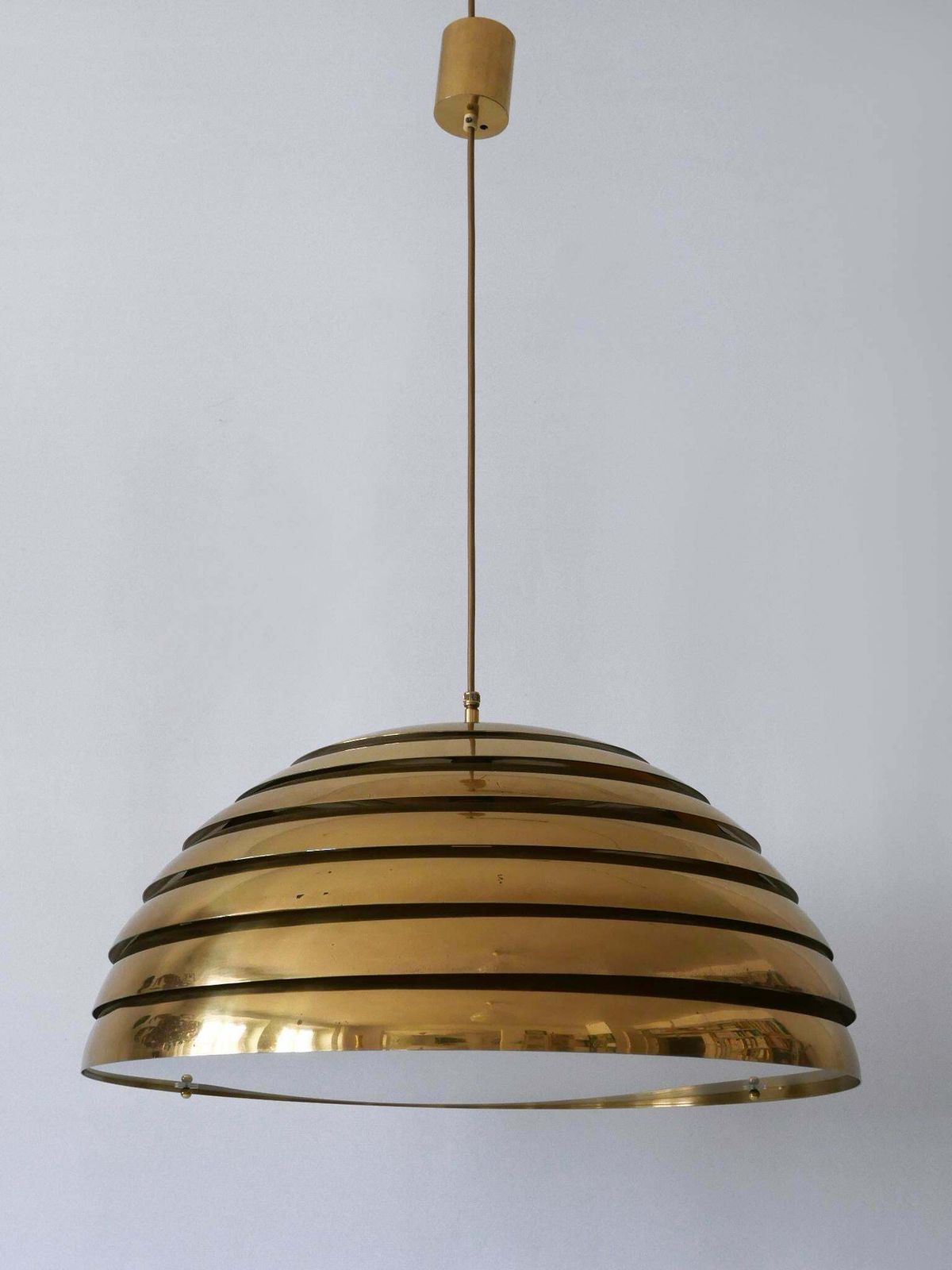 Lighting Large Mid Century Modern Pendant Lamp By Vereinigte Werkstätten Germany 1960s photo
