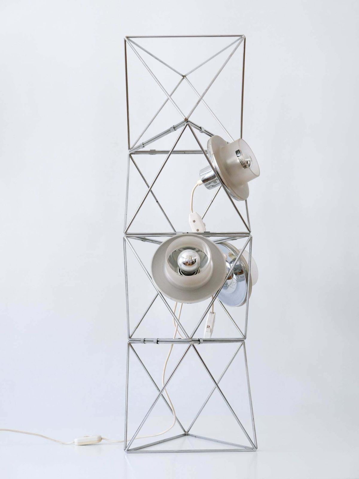 Rare Sculptural 'Poliedra' Floor Lamp By Felice Ragazzo For Guzzini Italy 1970s photo for sale