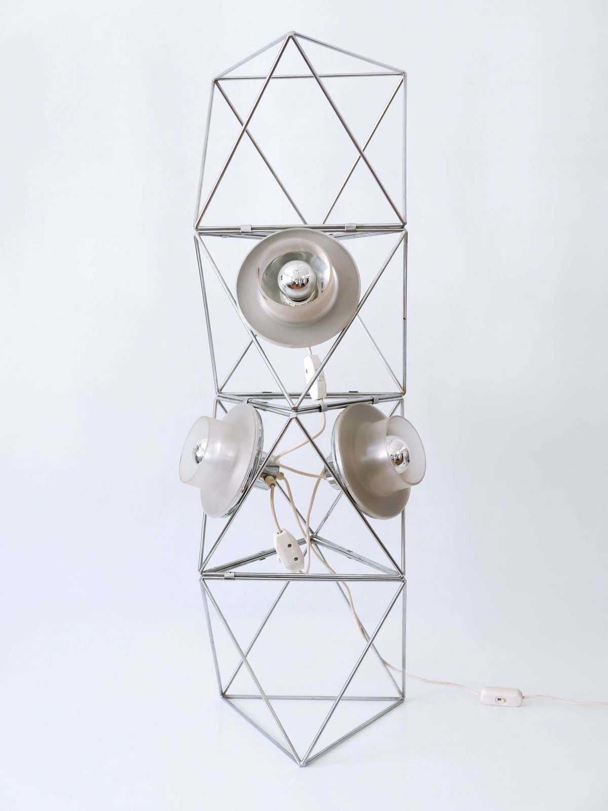 Rare Sculptural 'Poliedra' Floor Lamp By Felice Ragazzo For Guzzini Italy 1970s photo buy