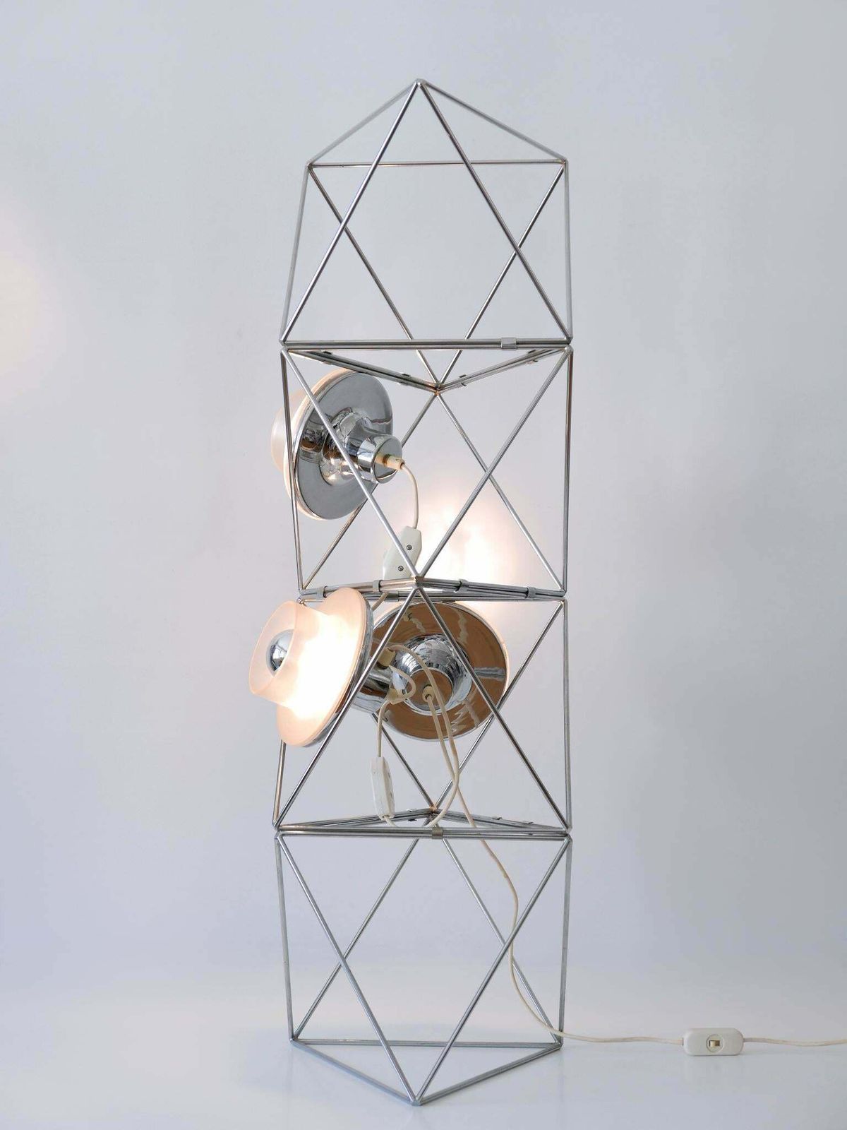 Lighting Rare Sculptural 'Poliedra' Floor Lamp By Felice Ragazzo For Guzzini Italy 1970s photo