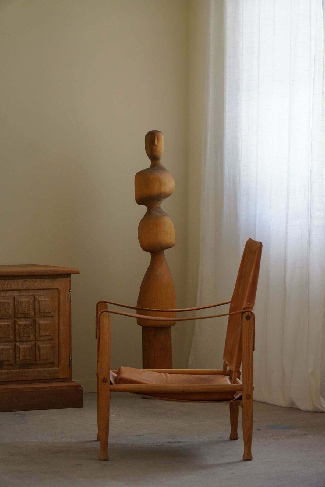Kaare Klint A Pair Of Safari Chairs In Ash And Leather Rud Rasmussen 1960s photo vinterior