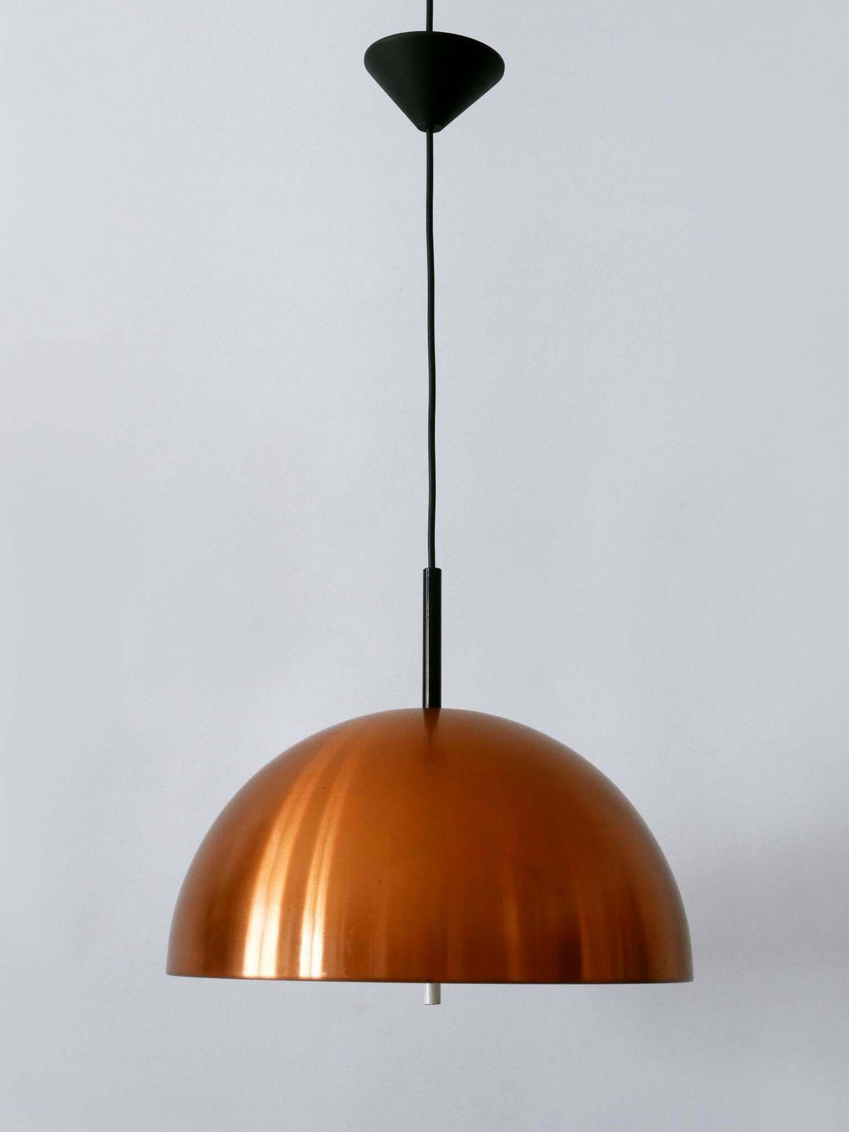 photo for sale Elegant Mid Century Modern Copper Pendant Lamp By Staff & Schwarz Germany 1960s