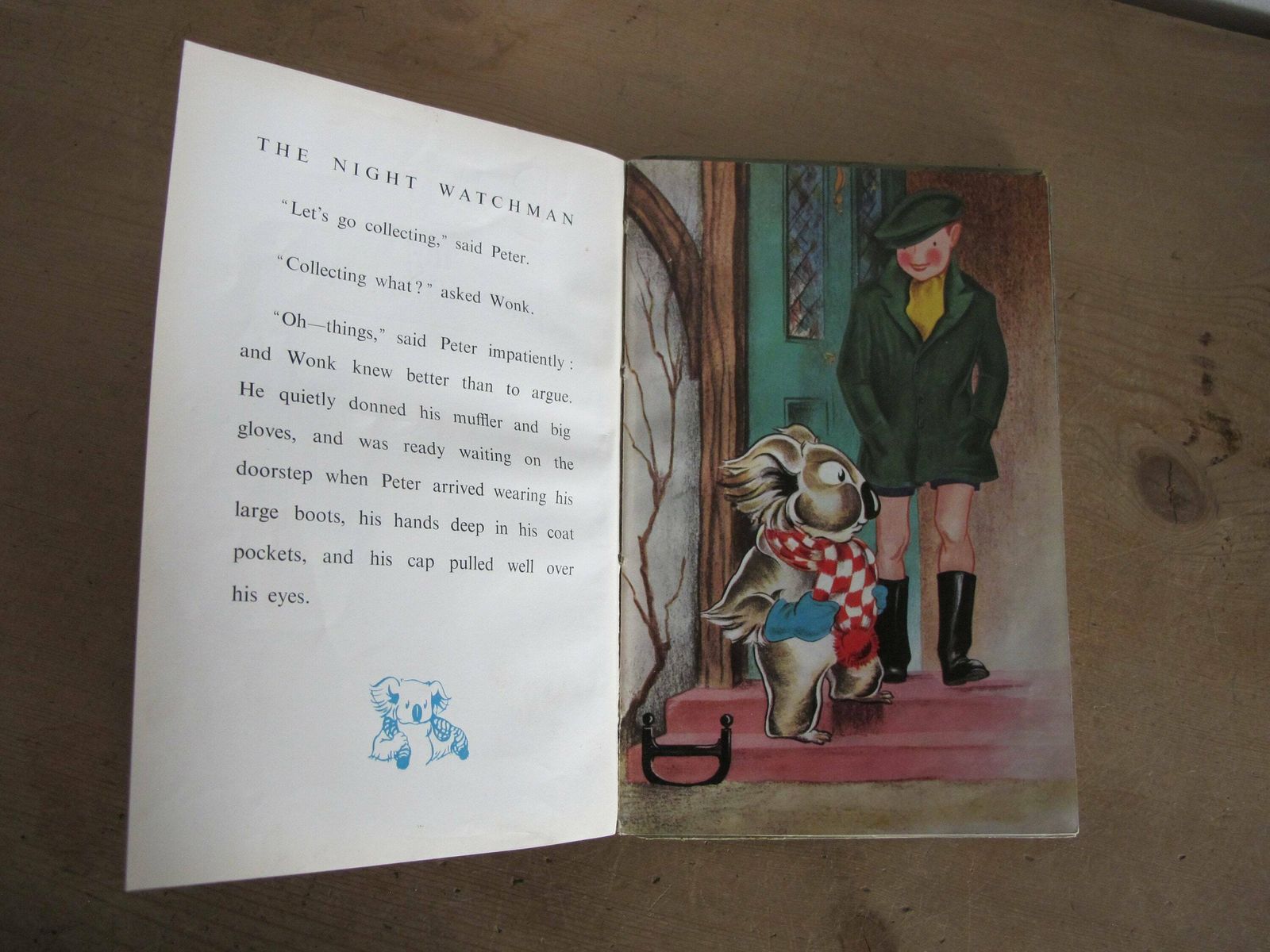 The Adventures Of Wonk   The Secret And The Night Watchman   Rare 1st Edition 1945 photo Home Decor
