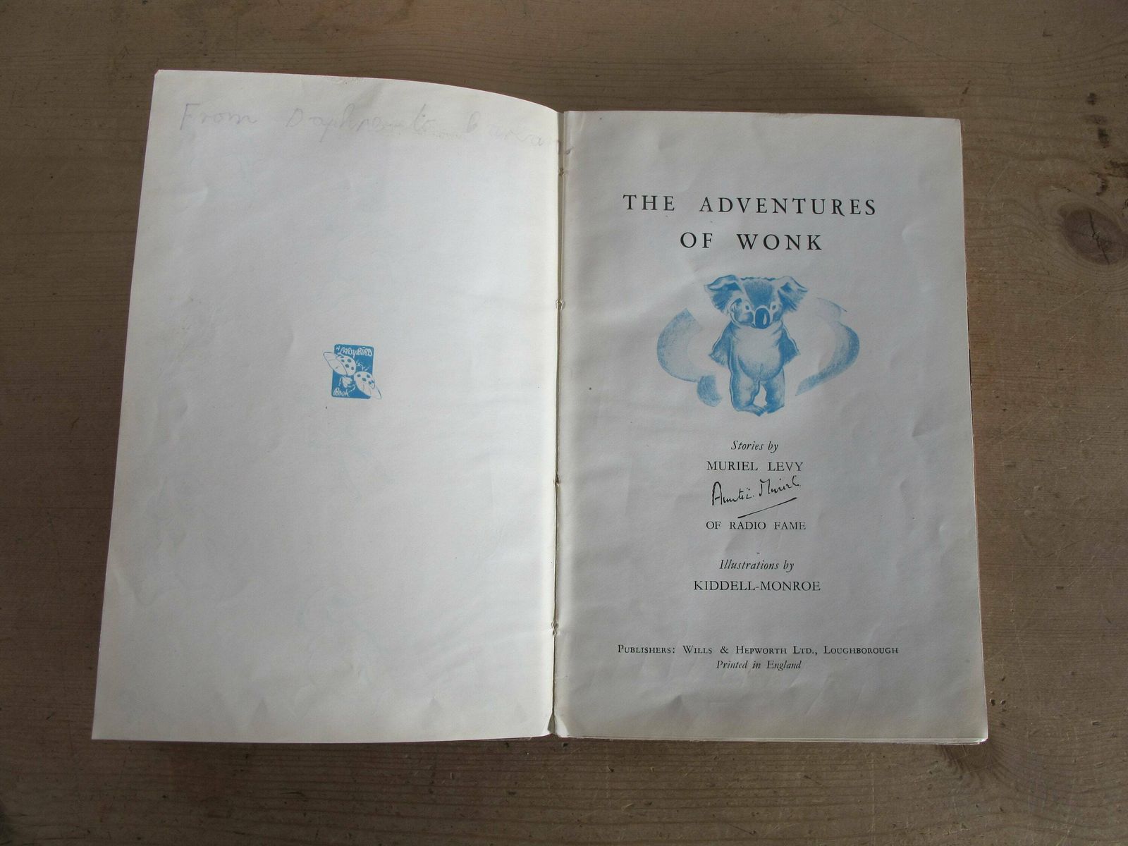 The Adventures Of Wonk   The Secret And The Night Watchman   Rare 1st Edition 1945 photo buy