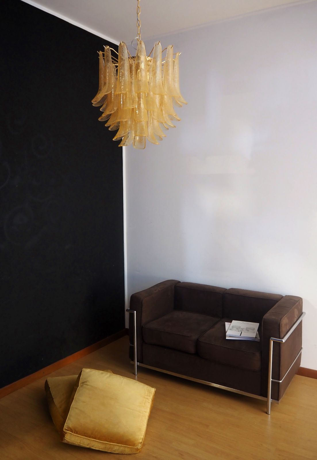 photo buy Italian Vintage Murano Chandelier   Mazzega   41 Gold Glass Petals
