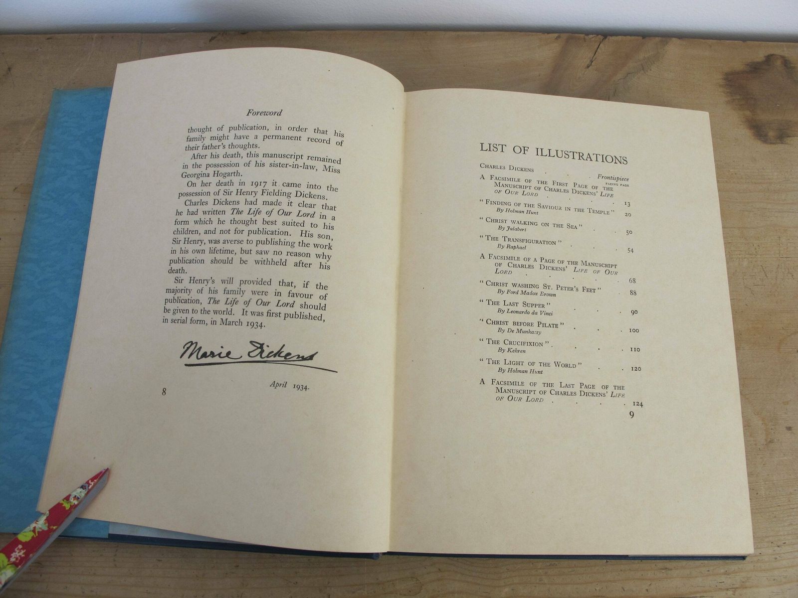 The Life Of Our Lord By Charles Dickens   Written In 1849 Expressly For His Children   First Edition 1934. Original Dust Jacket And Box photo buy