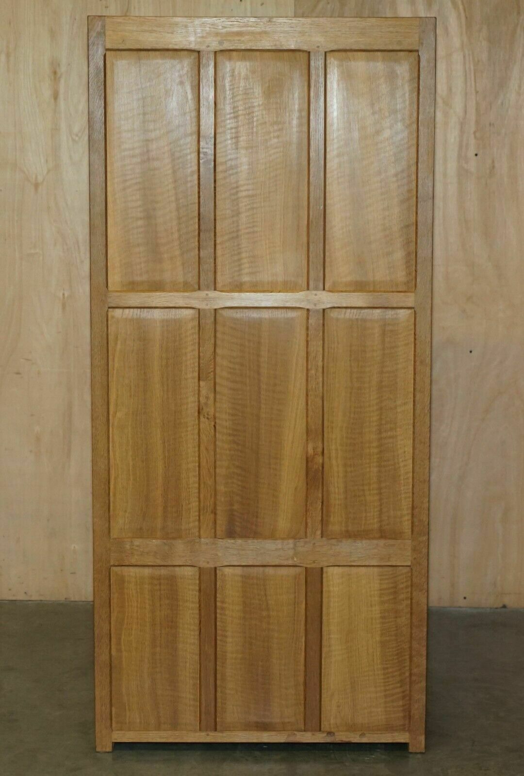 Furniture Pair Of Vintage Robert Mouseman Thompson English Oak Carved Library Bookcases photo