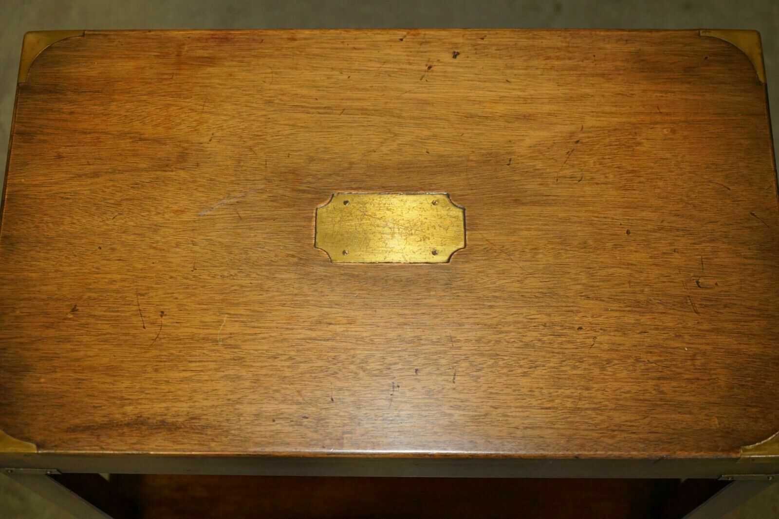 Lovely Harrods London Kennedy Military Campaign High Side End Table Mahogany photo buy