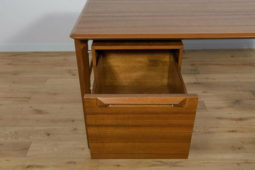 photo for sale Mid Century Teak Desk By Ib Kofod Larsen For Seffle Möbelfabrik, Sweden, 1950s