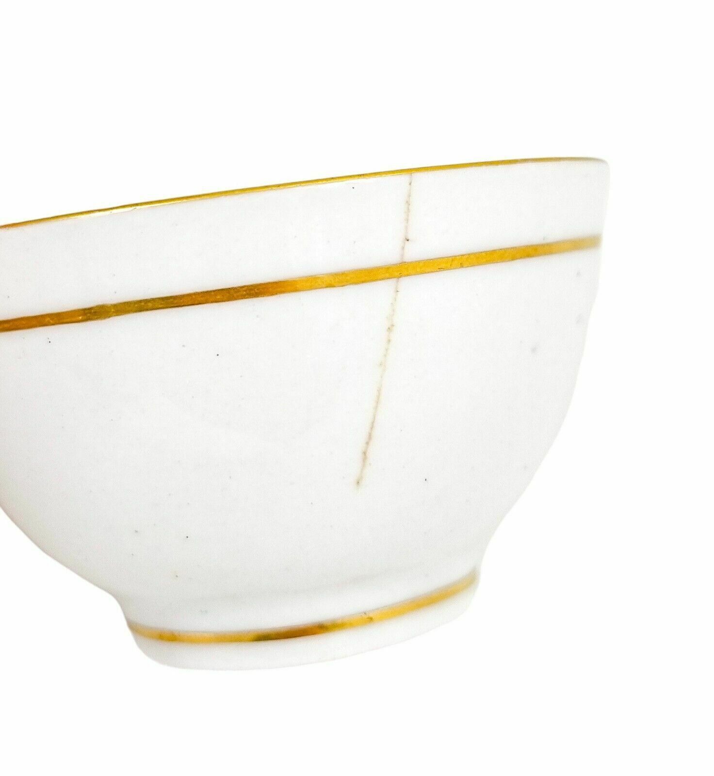 photo buy Georgian Thomas Wolfe Factory Z Porcelain Set 3 Bat Printed Tea Slop Bowls, 1800