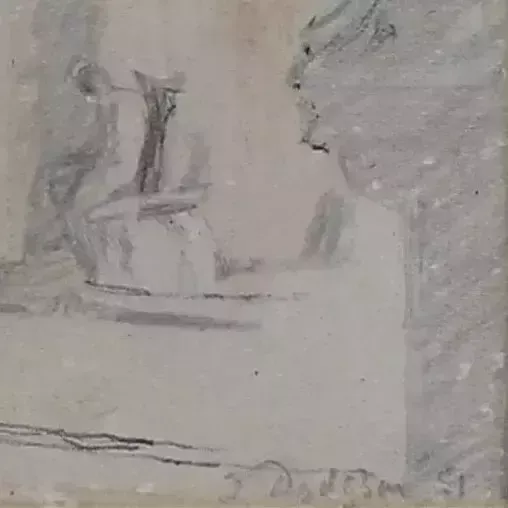 Pencil Sketch By John Dodgson. Monument Of Cosimo I, Florence photo for sale
