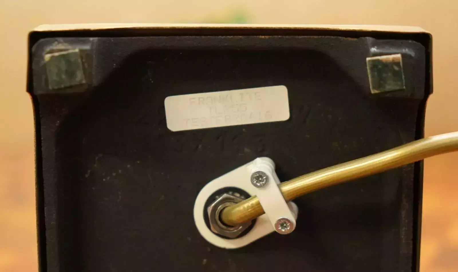 photo for sale Pair Of Vintage Corinthian Pillar Brass Desk Lamps With Grape Vine Detailing