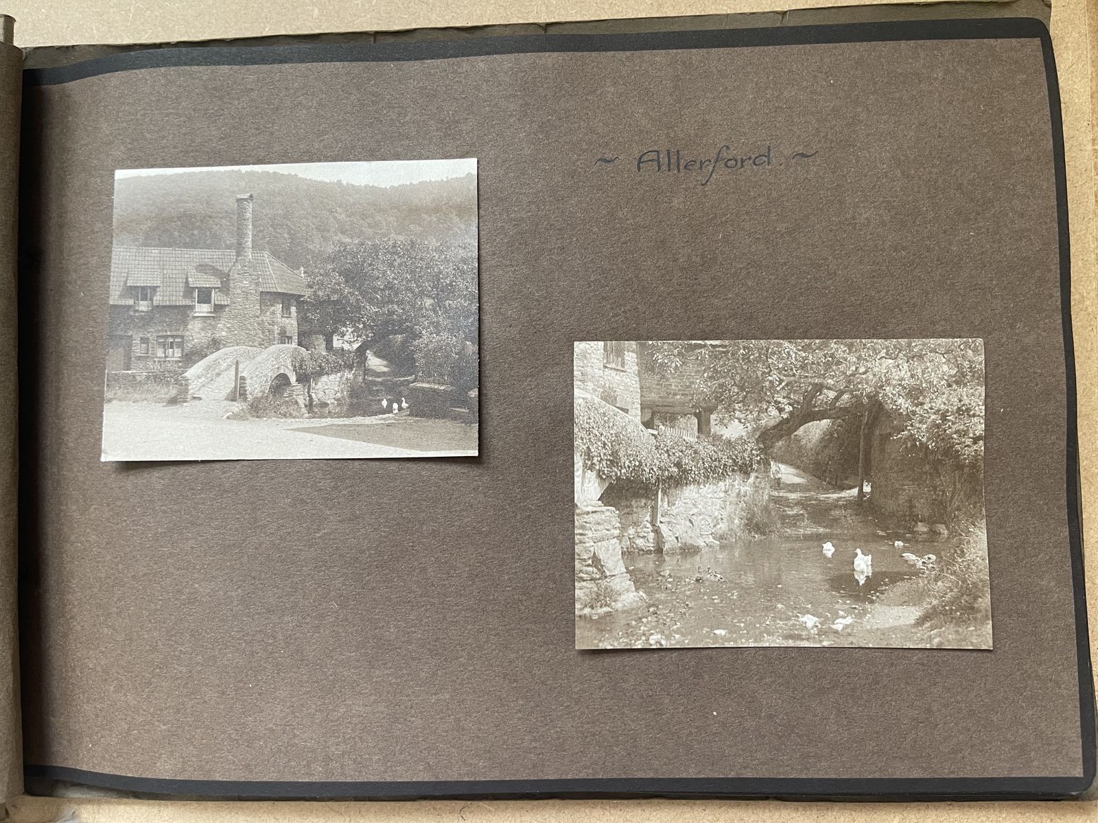 Photo Album Titled 1926 Minehead & Cheddar photo vintage