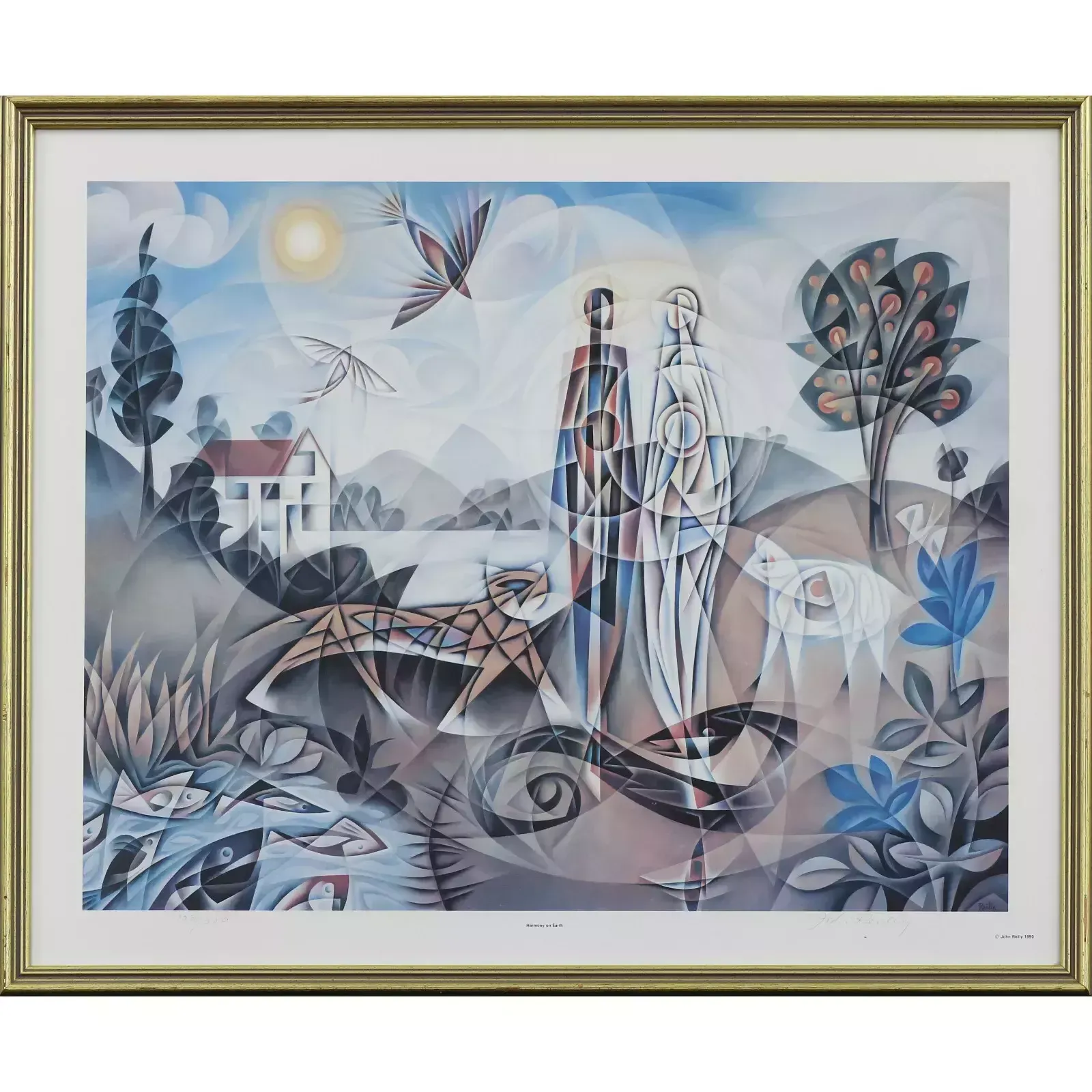 Limited Edition Signed Print By John Reilly. Titled "Harmony On Earth"