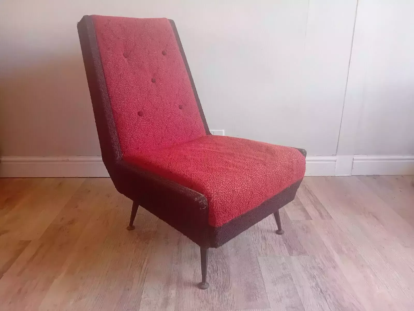 photo vintage Original 1960's Sputnik Era Mid Century Lounge Chair /Easy Chair / Bedroom Chair
