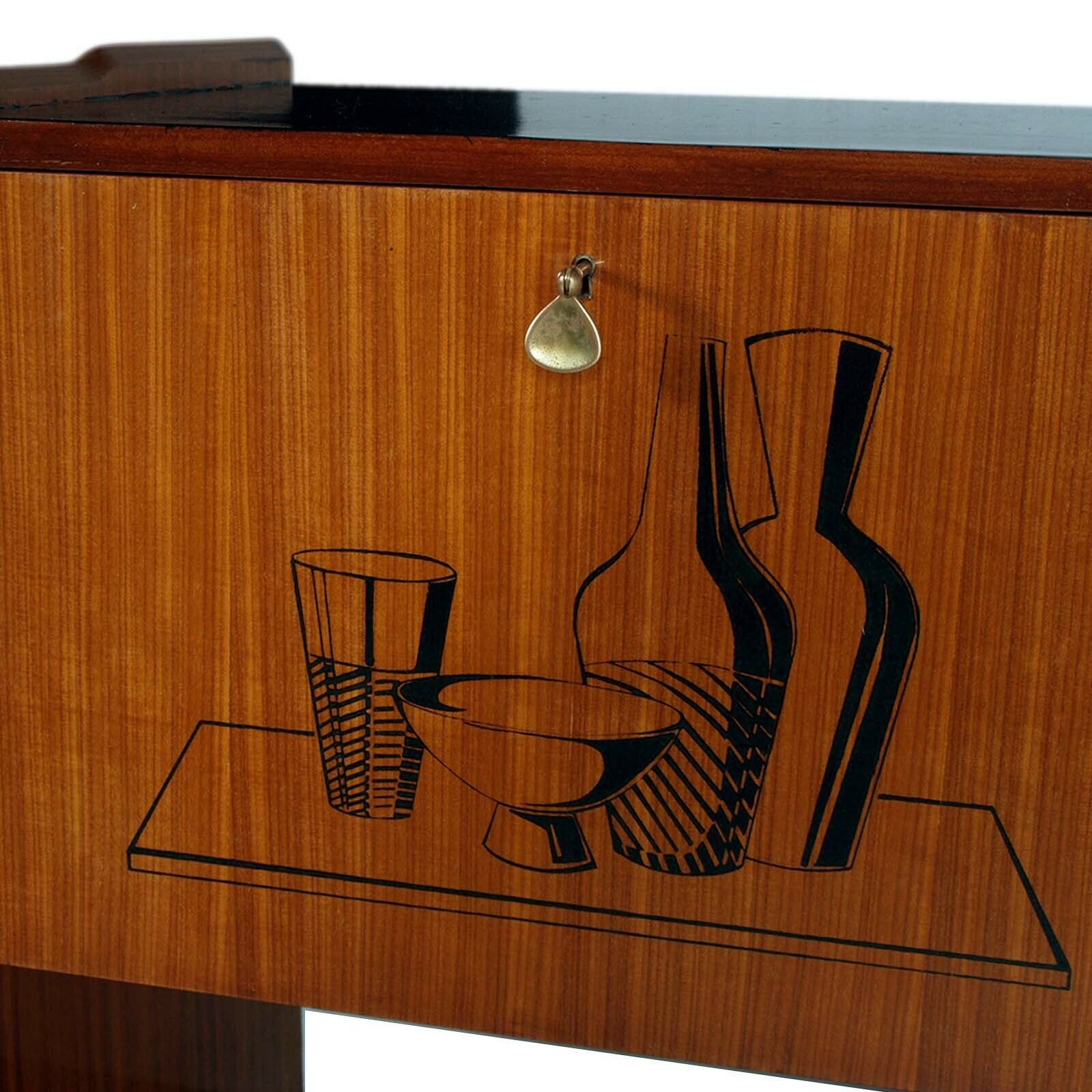 1960s Buffet Dry Bar By Mobile Di Cantù, Ico & Luisa Parisi Attributed In Walnut photo for sale