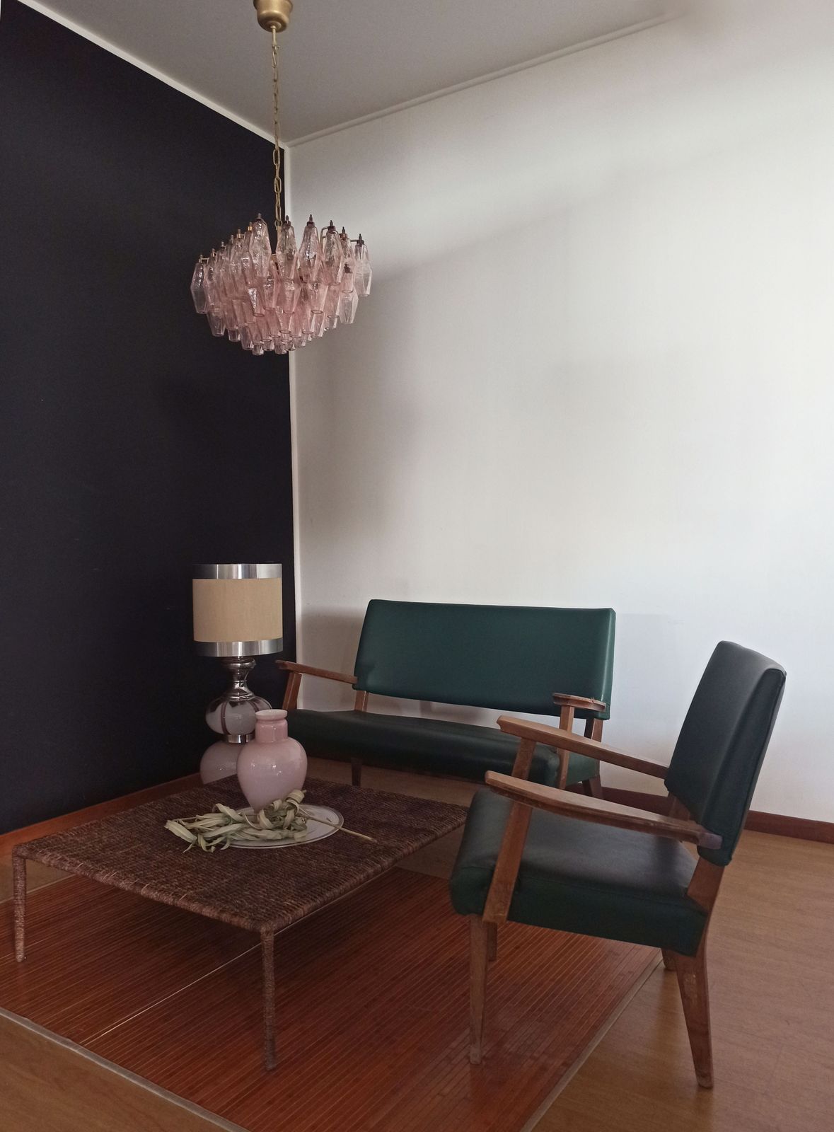 Elegant Murano Poliedri Chandelier   Carlo Scarpa   Pink Glasses photo furniture