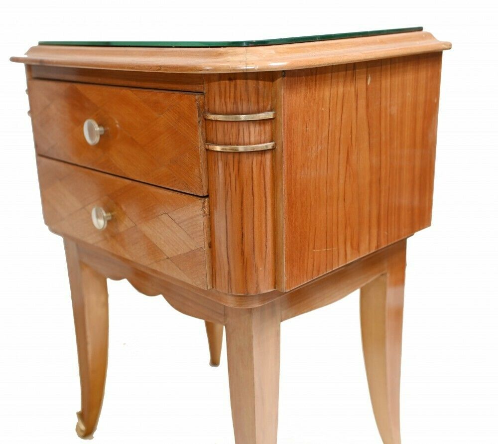Pair Vintage Art Deco Bedside Cabinets 1930s photo Furniture