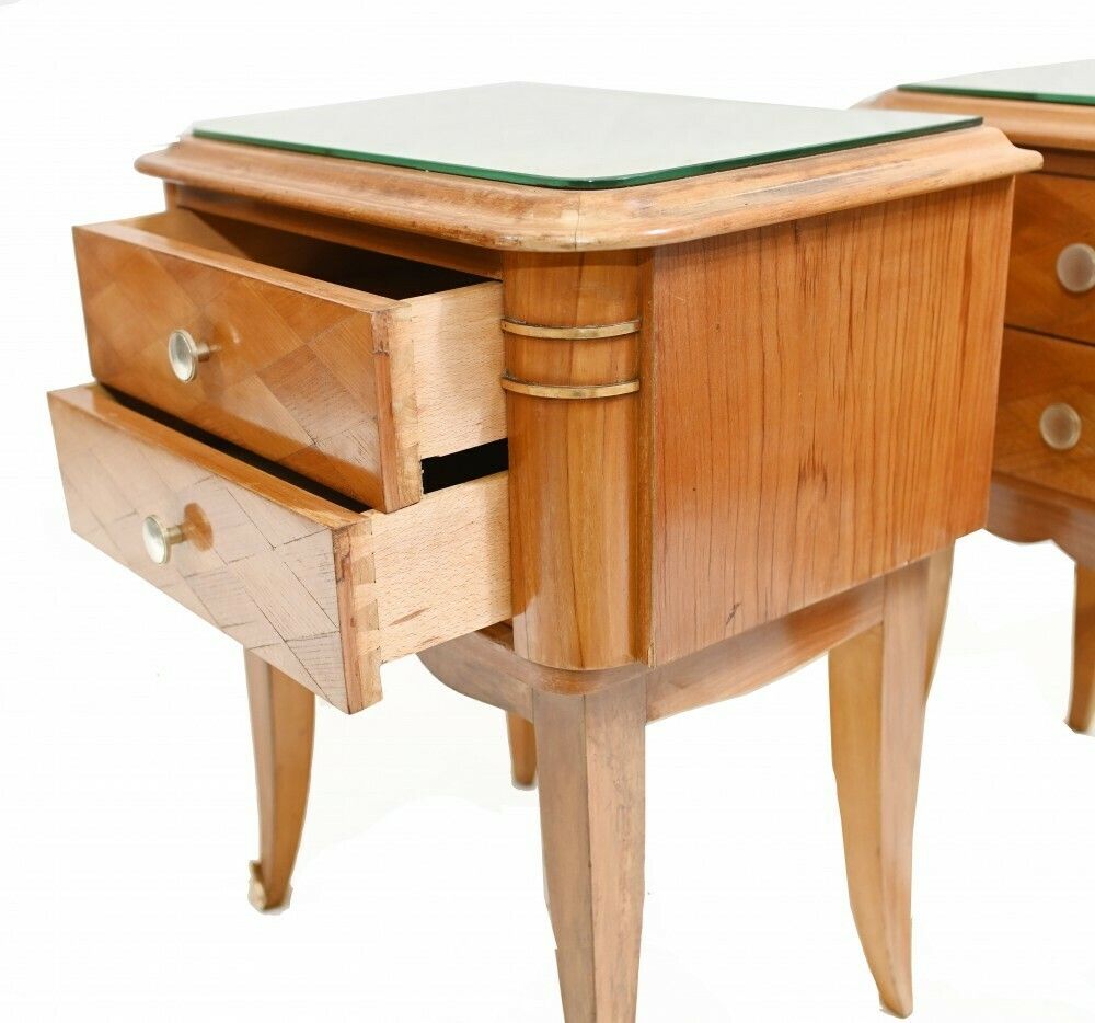 Pair Vintage Art Deco Bedside Cabinets 1930s photo 975.0