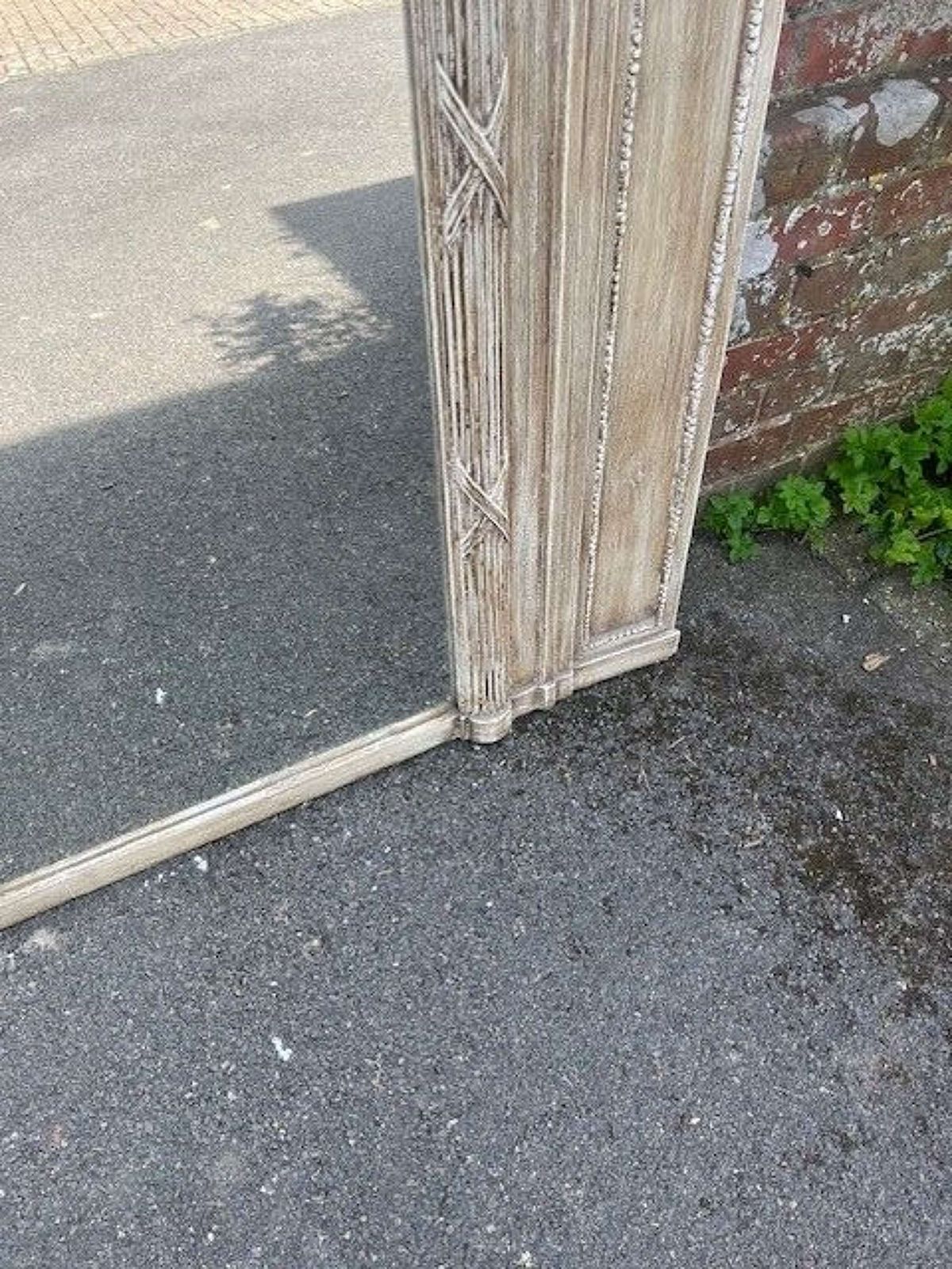 A Wonderful Large Antique English 19th C Painted Overmantle Mirror. photo for sale