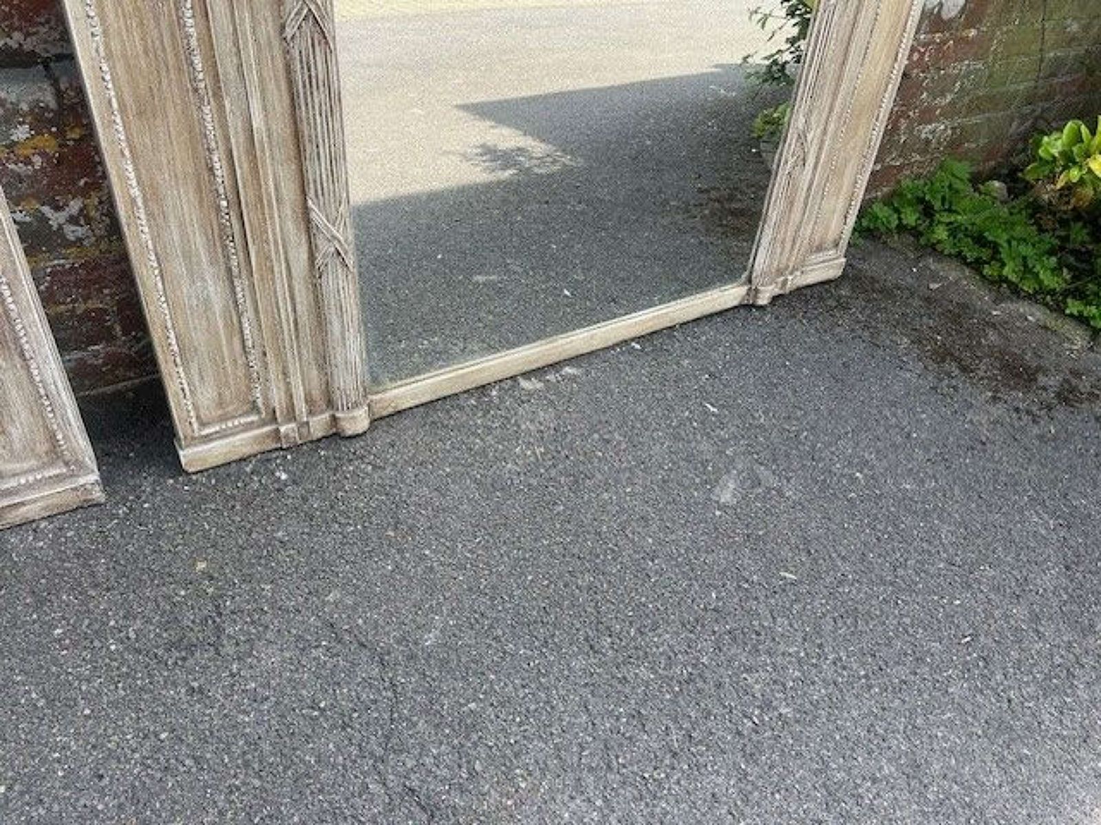 A Wonderful Large Antique English 19th C Painted Overmantle Mirror. photo Home Decor