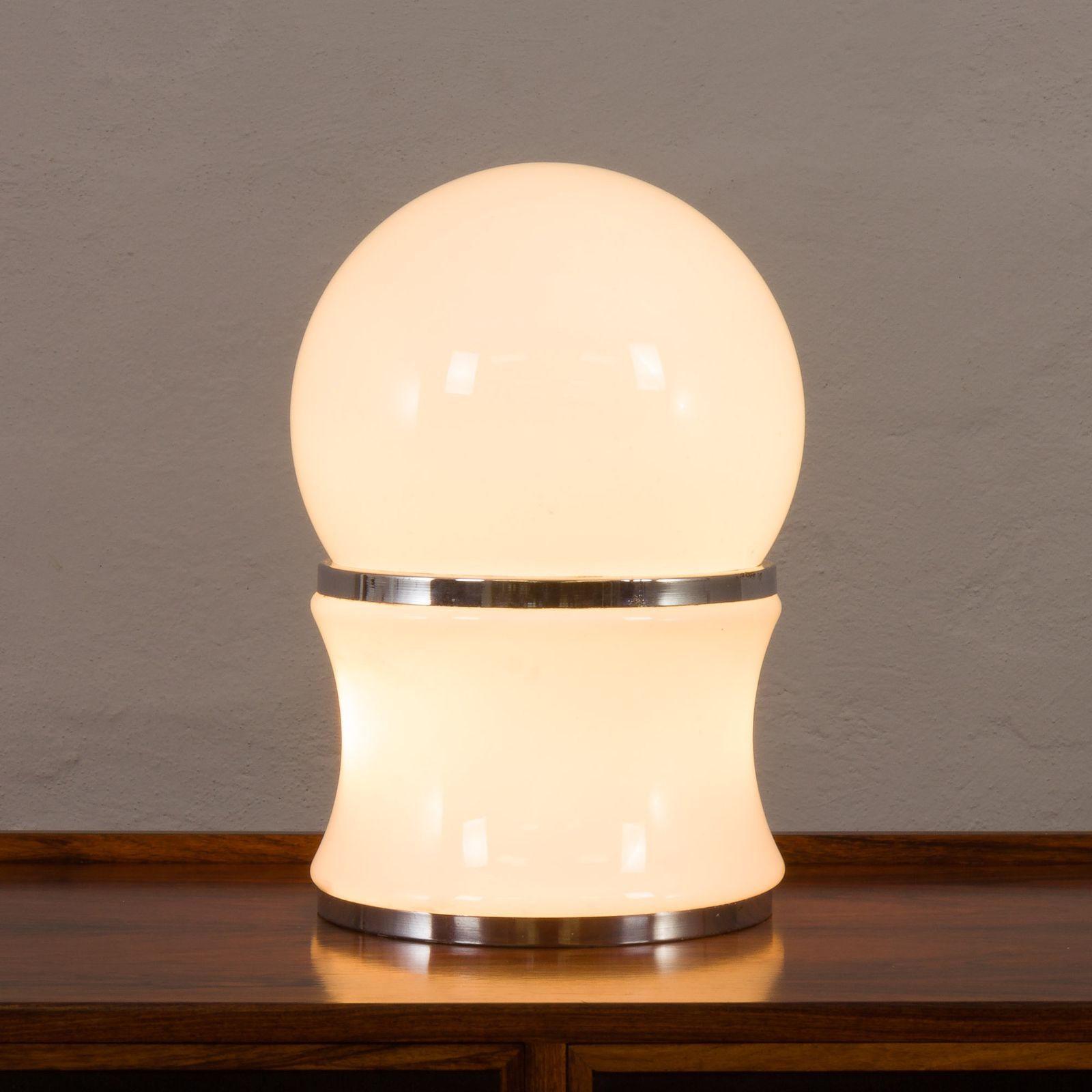 Large Opaline Glass Table Lamp By Goffredo Reggiani For Reggiani, Italy 1960s