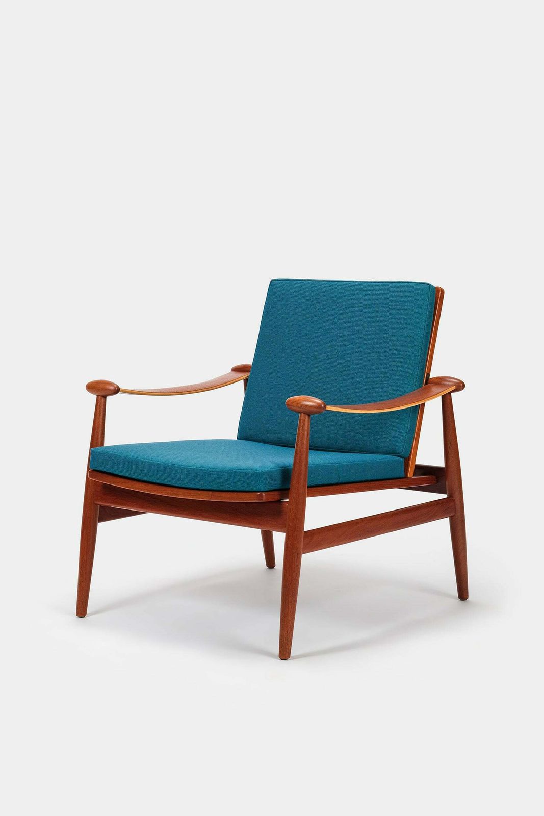 Finn Juhl, Pair Of "Spade" Armchairs, Denmark, 50s photo for sale