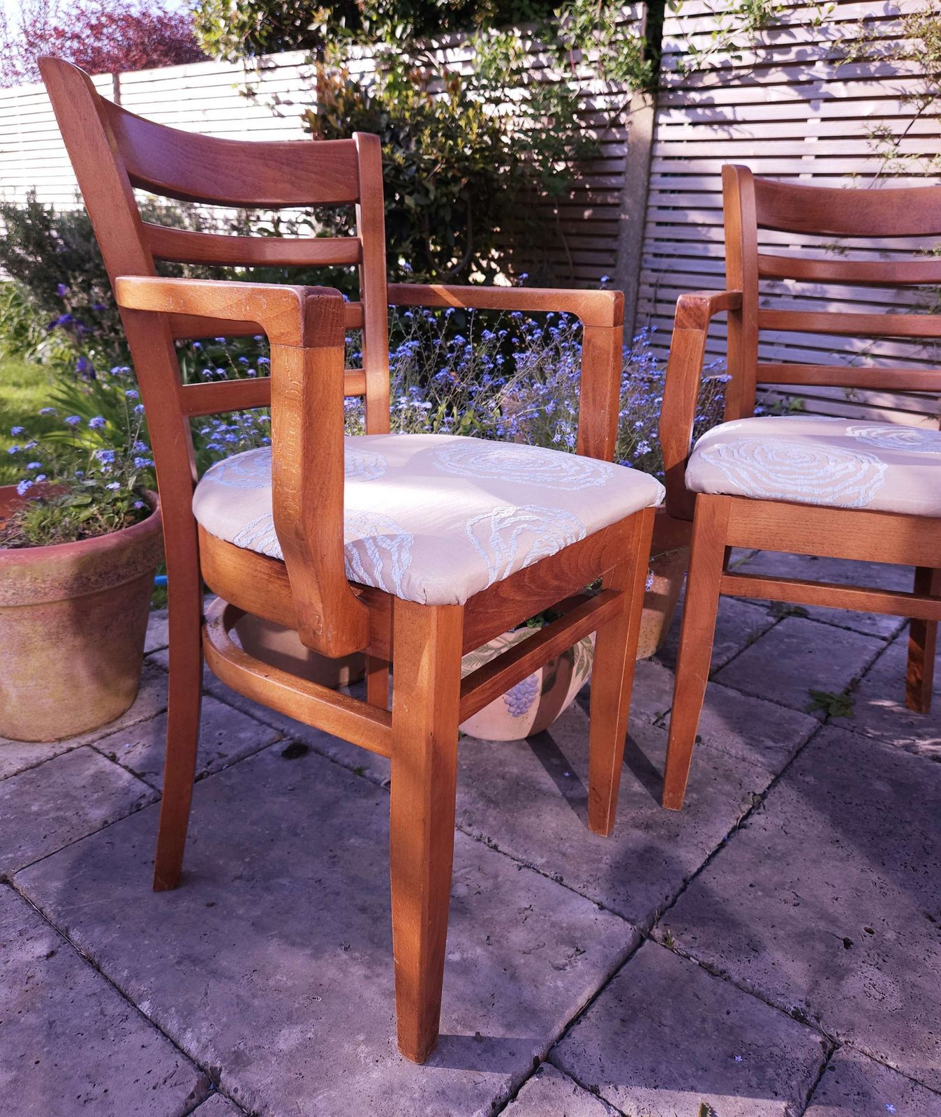 Superb Pair Of Bentwood Mid Century Carver Style Chairs With Original Fmg Label photo 240.0