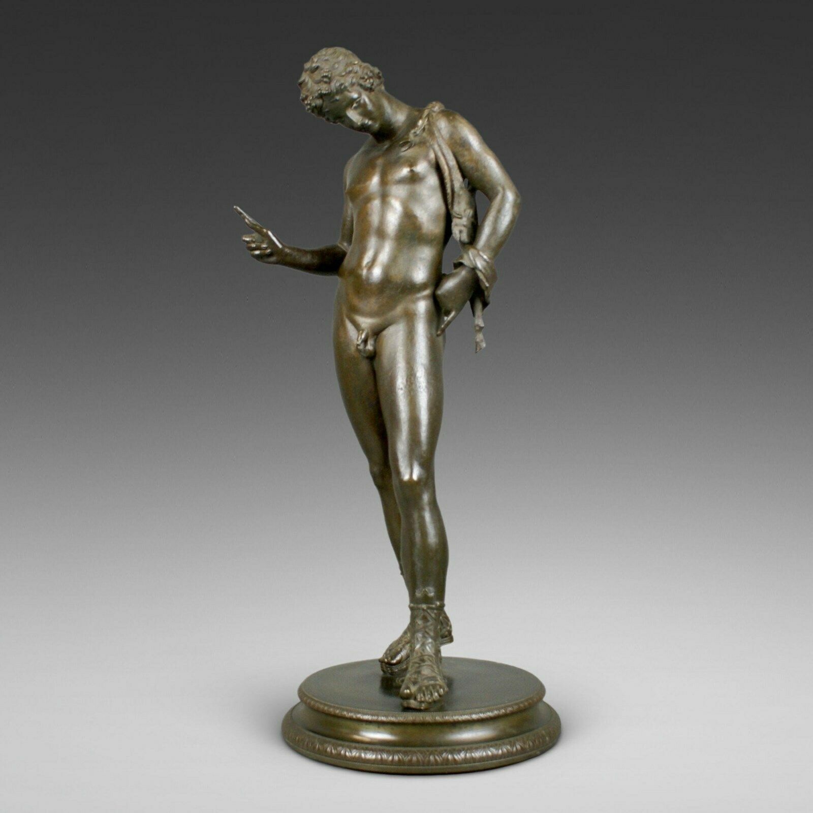 Bronze A Figure Of Bacchus Copied From Pompeian Original