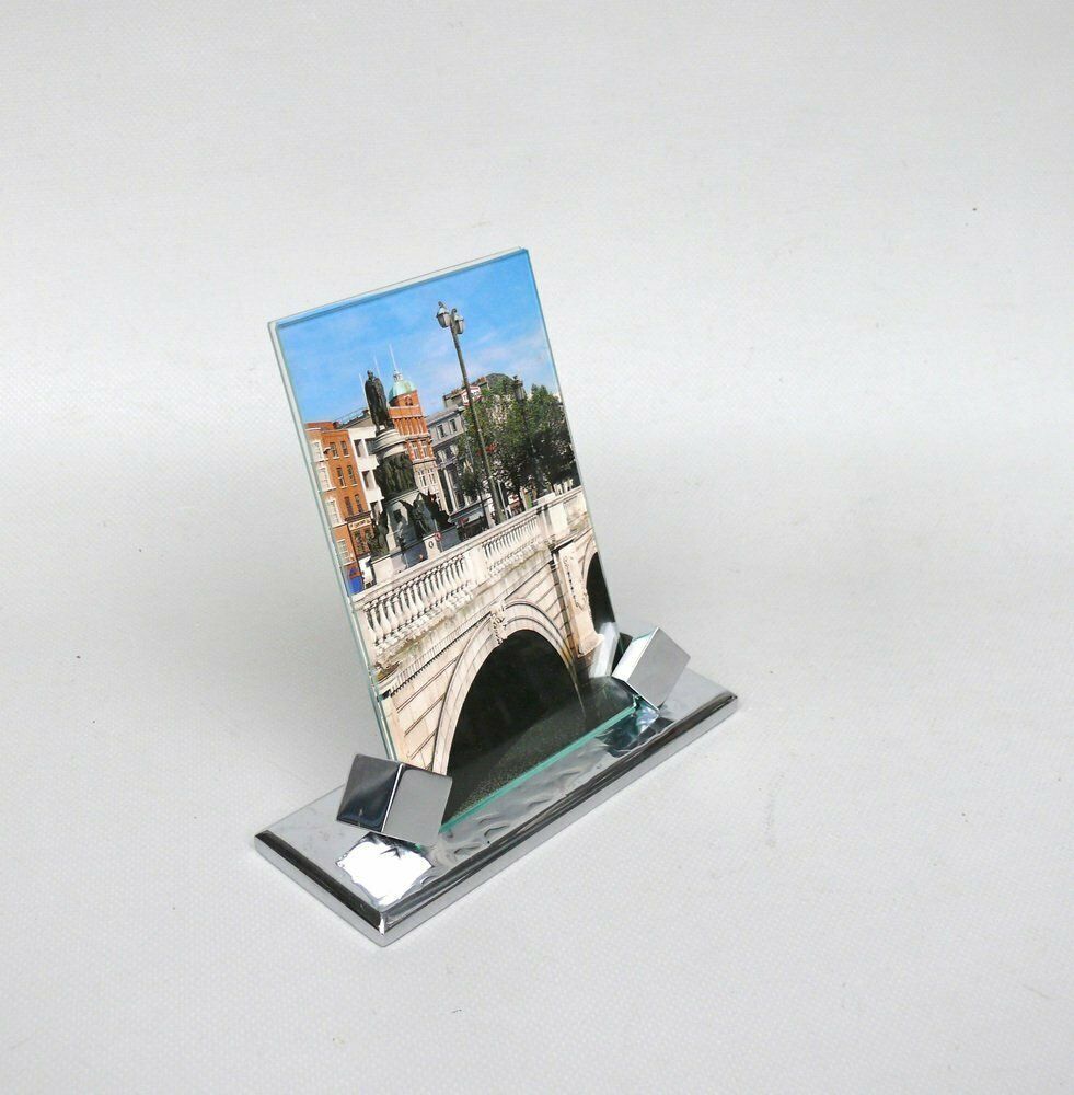 Art Deco Chrome Plated Picture Frame, Germany, 1920s photo furniture