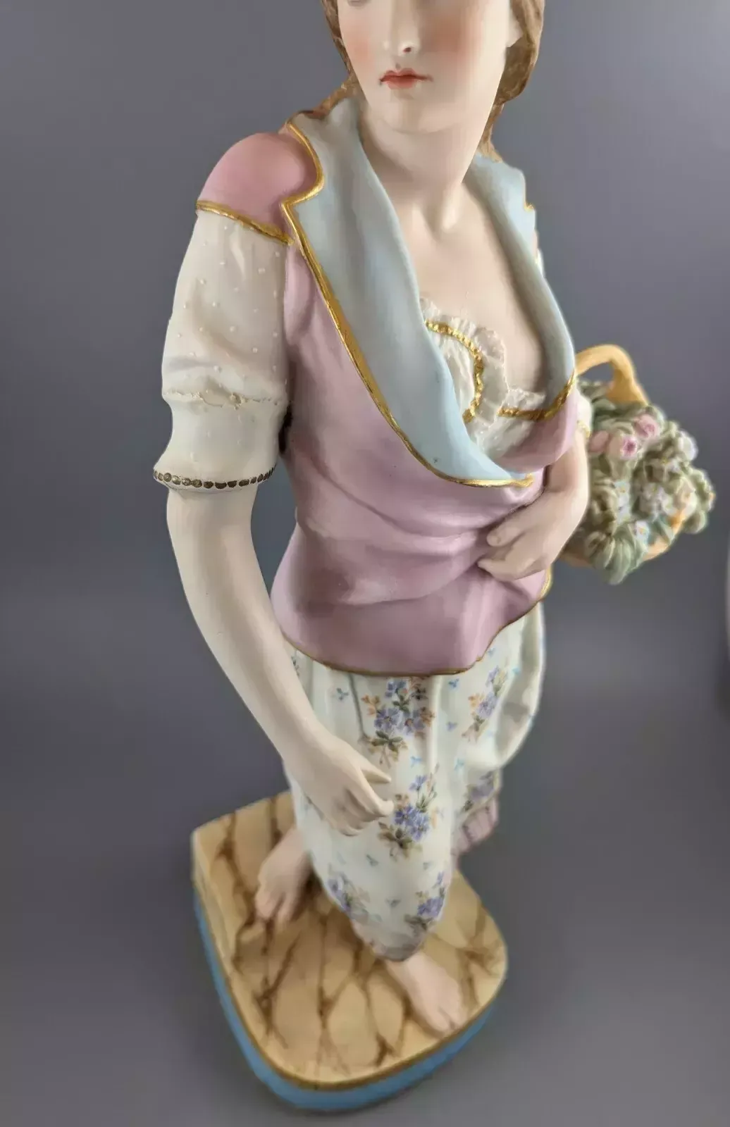photo furniture A Copeland Coloured Parian Figure 'Adversity' ,C.1870,Very Rare.