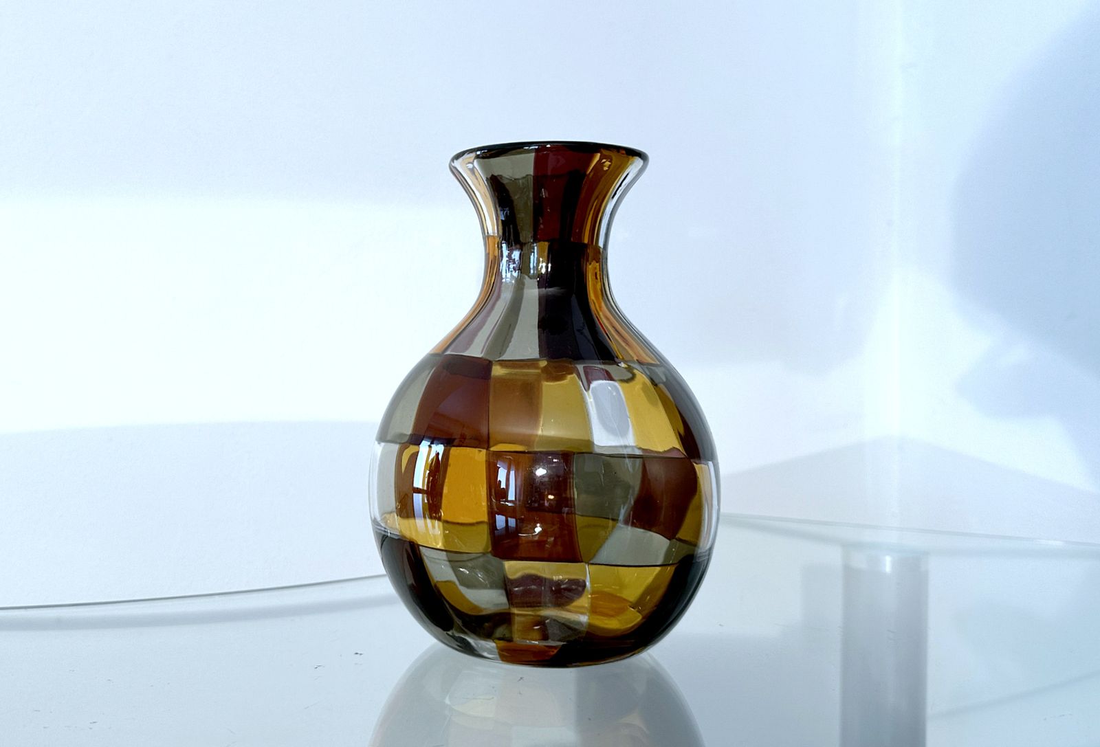 Venini   Vase By Fulvio Bianconi Mod. Pezzato ' Istanbul ' 1950   Acid Signature