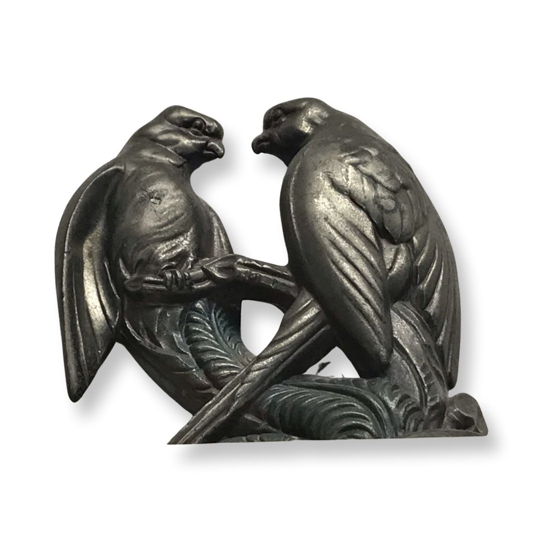 photo furniture Beautiful Art Deco Pair Of Spelter Love Birds On A Marble Base