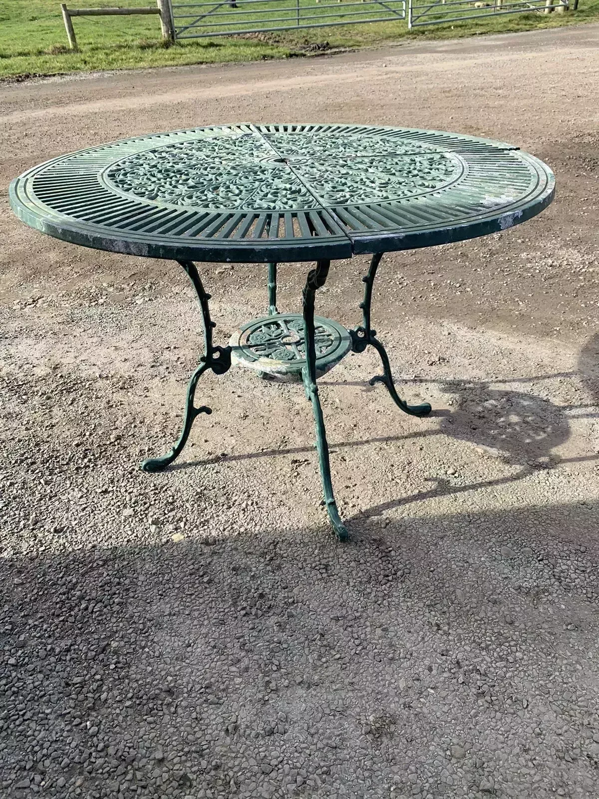 Vintage Heavy Cast Aluminium Garden Table