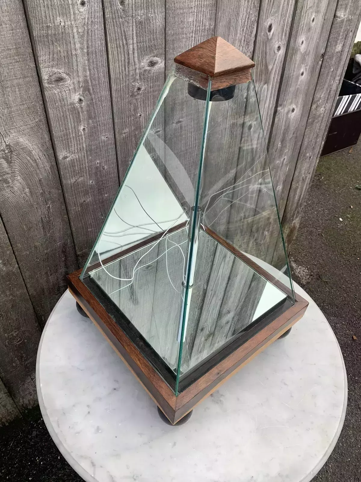 A Pair Of Decorative Table Top Obelisk Display Cases photo vinterior