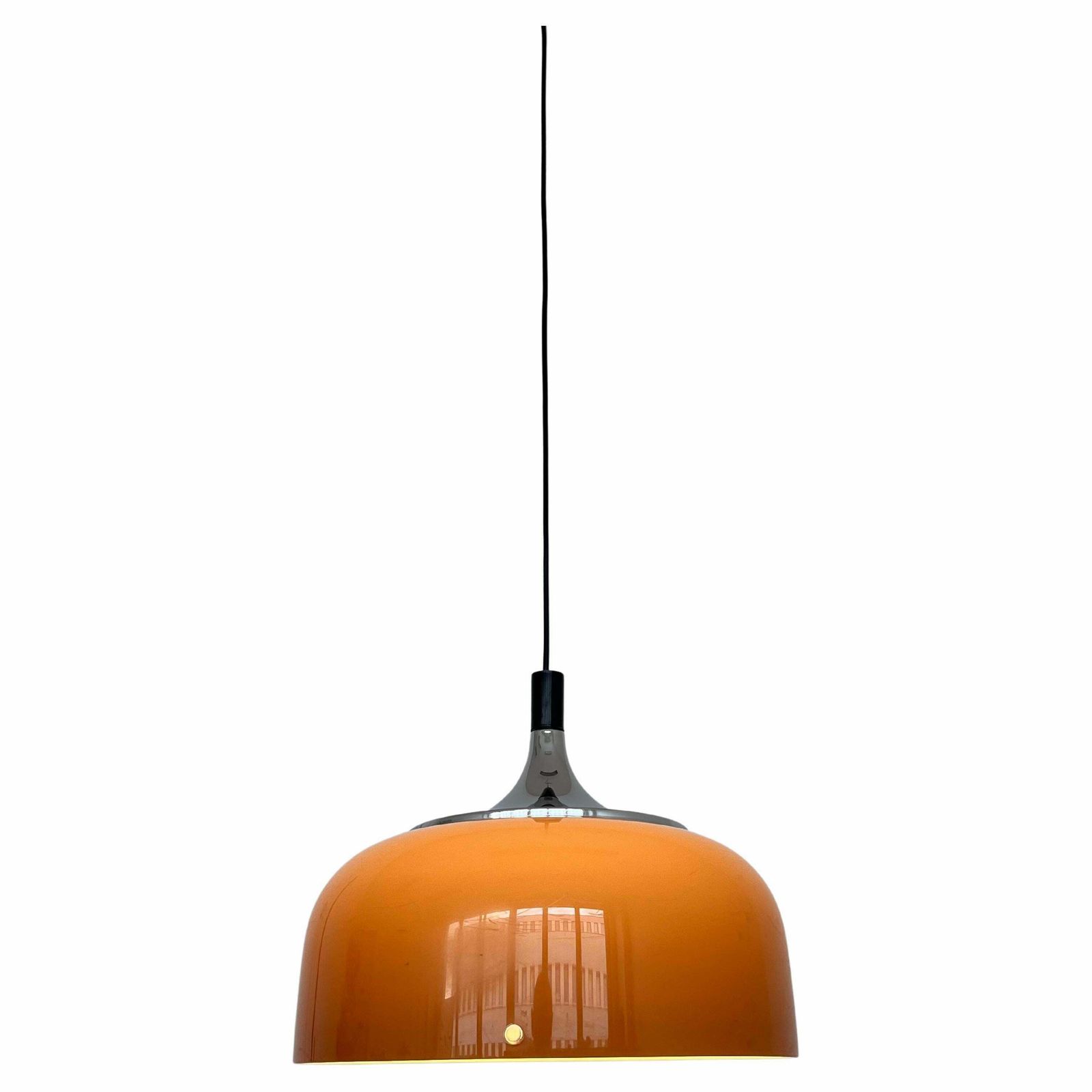 Midcentury Plastic Design Pendant Meblo, Harvey Guzzini, Italy, 1970s photo vinterior
