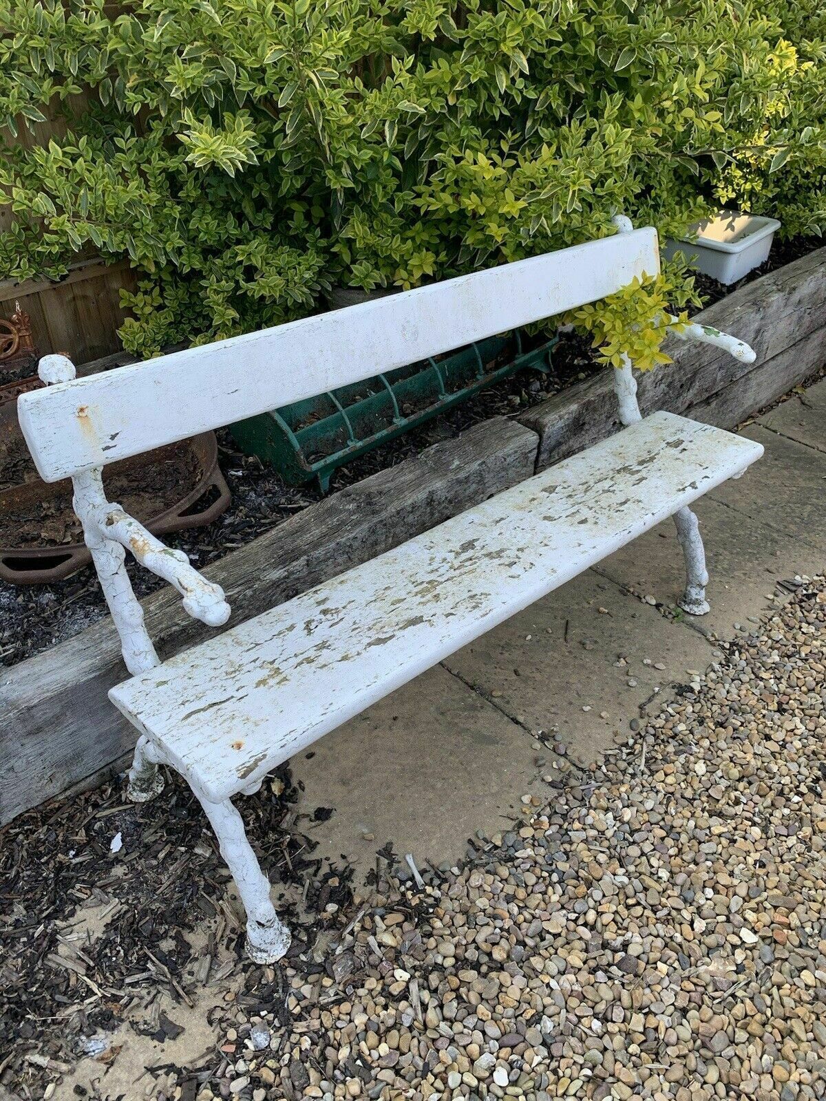 Victorian Garden Tree Trunk Cast Iron Bench photo furniture