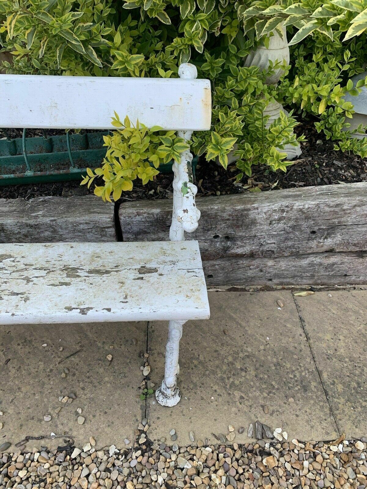 Victorian Garden Tree Trunk Cast Iron Bench photo Garden Furniture