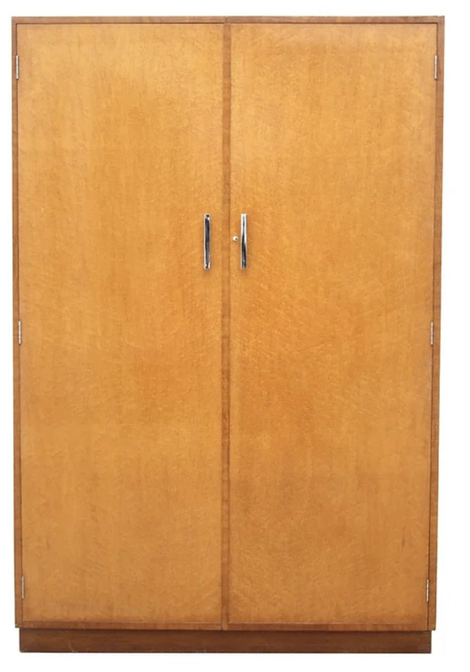A French Art Deco Birds Eye Maple Double Wardrobe , C1930 photo furniture