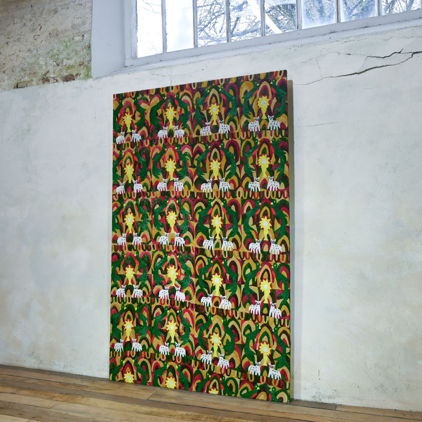 A Large Early 20th Century Woven Tapestry   Central America photo furniture
