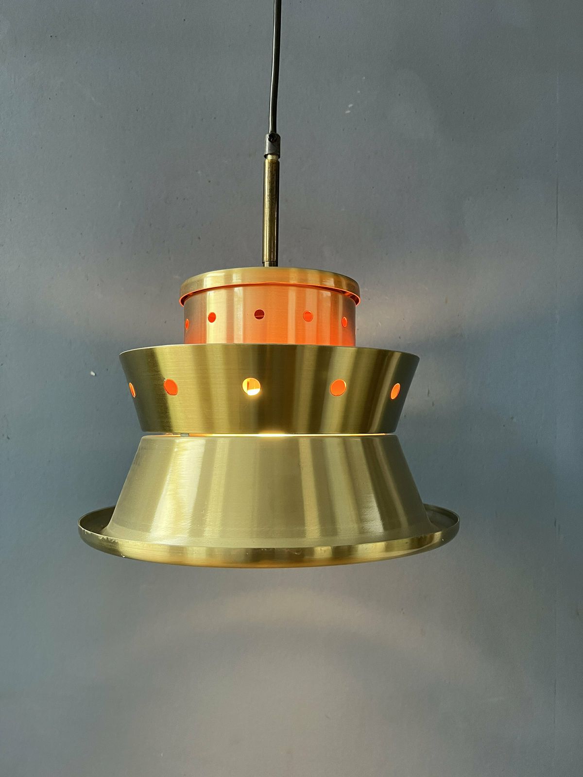 Metallic Doria Leuchten Space Age Hanglamp photo Verlichting