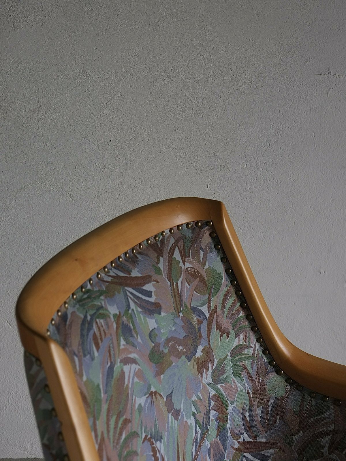 photo furniture Swedish Grace Floral Birch Wood Armchair