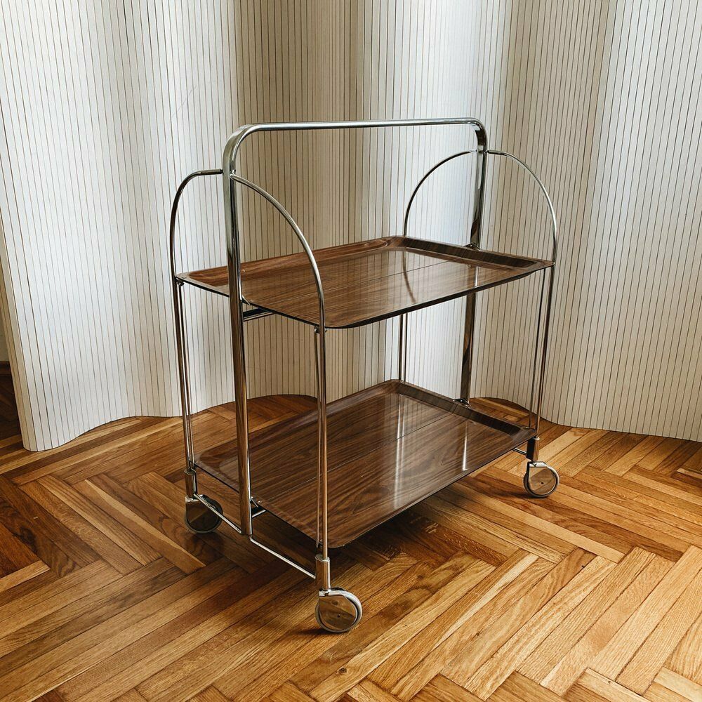 Mid Century Modern German Bar Cart, 1970s photo for sale