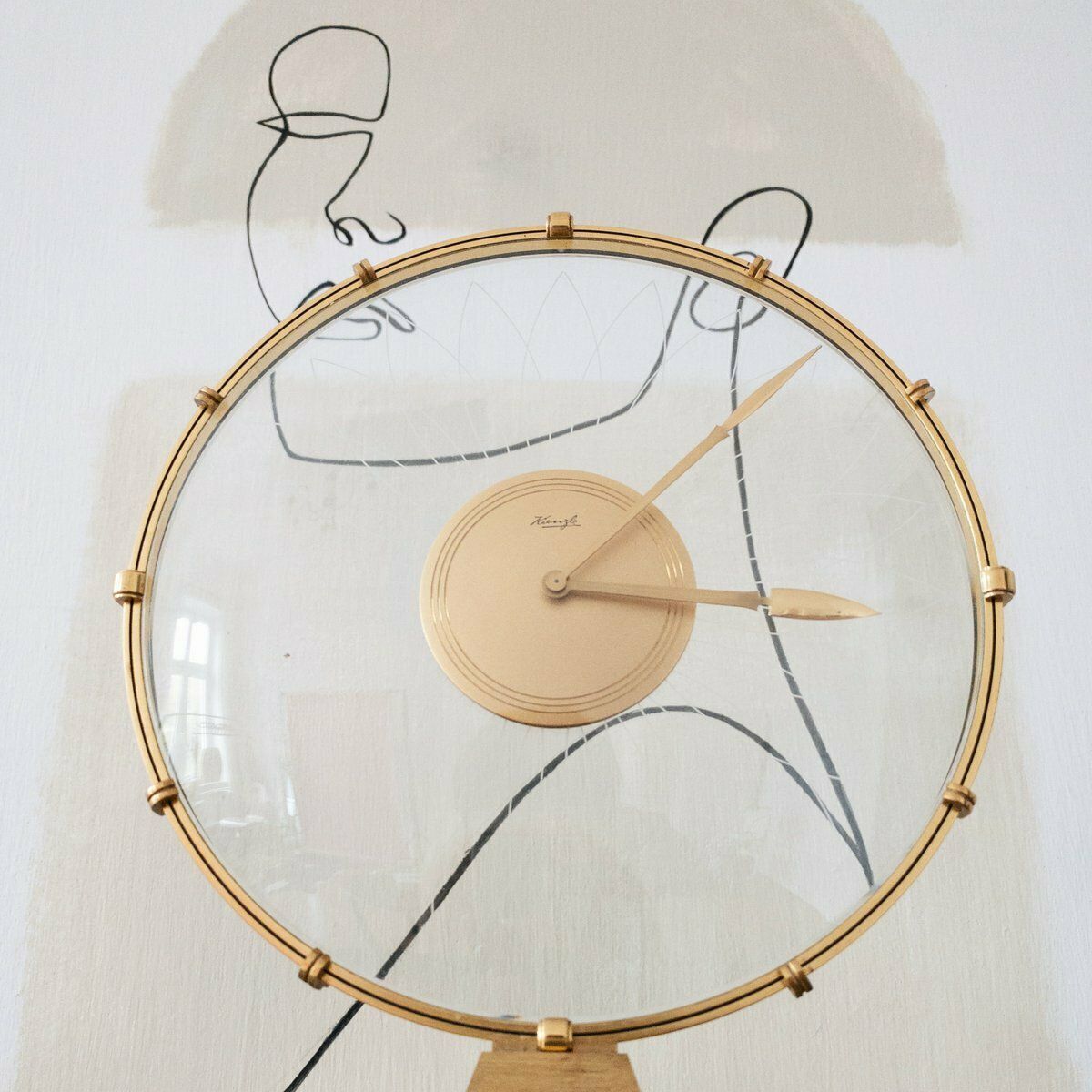 photo buy Art Deco Table Clock By Heinrich Möller For Kienzle International, 1930s
